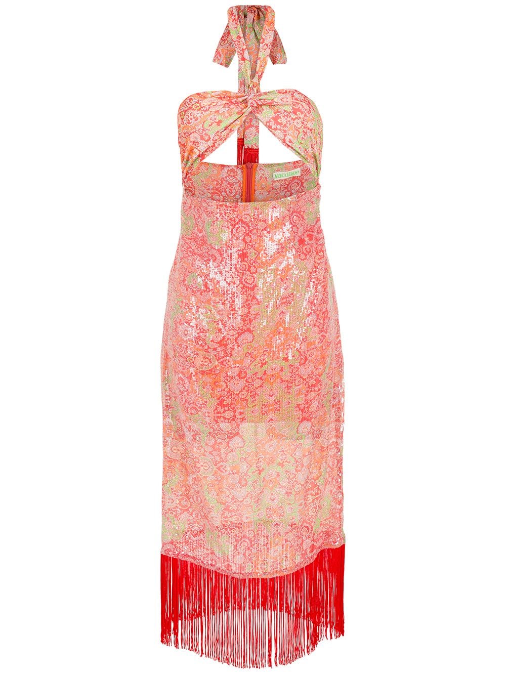 Olympiah paisley-print halterneck midi dress - Pink von Olympiah