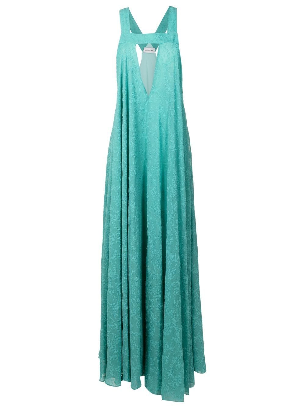 Olympiah plunging V-neck gown - Green von Olympiah