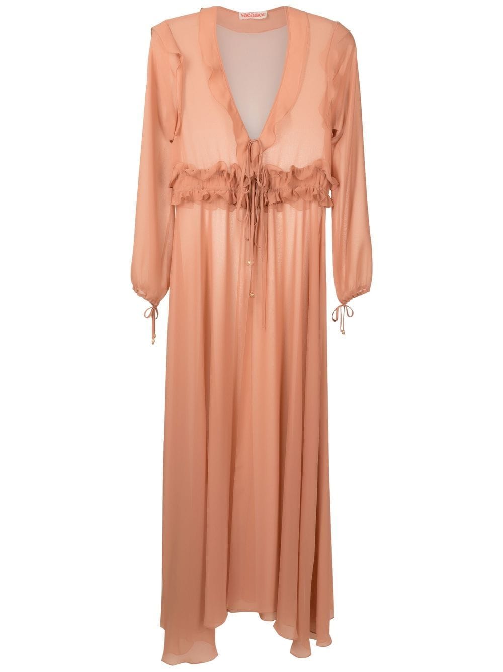 Olympiah ruffled maxi beach dress - Neutrals von Olympiah