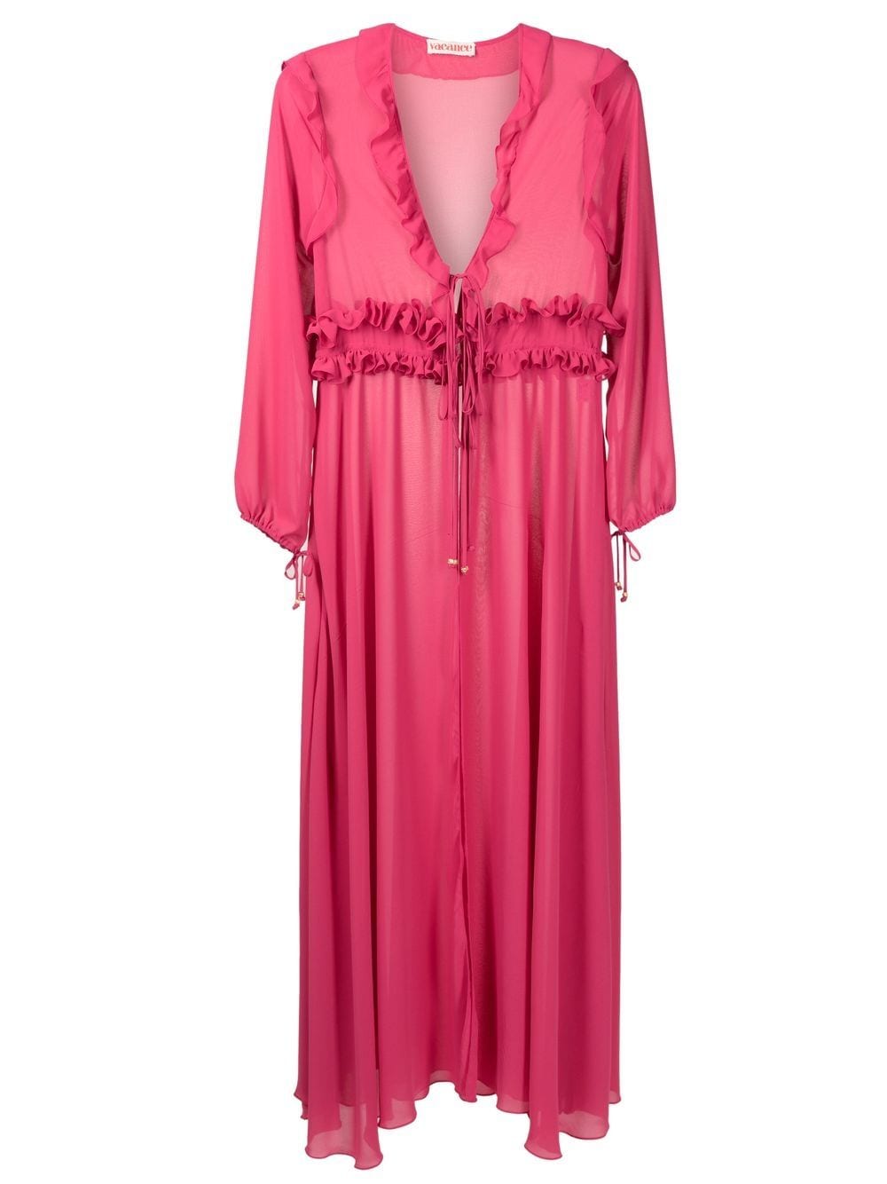 Olympiah ruffled maxi beach dress - Pink von Olympiah