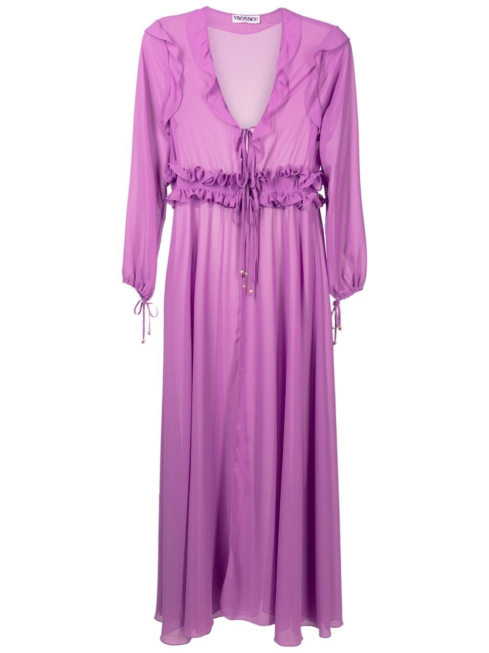 Olympiah ruffled maxi beach dress - Purple von Olympiah