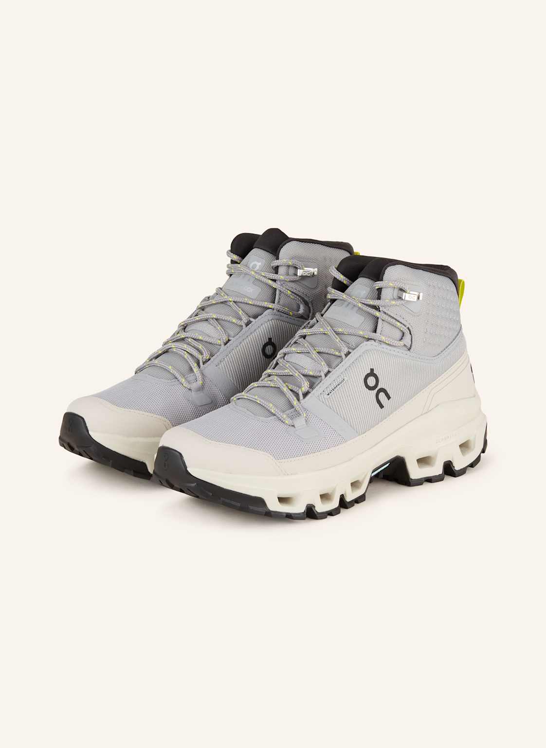On Wanderschuhe Cloudrock Mid Wp grau On Wanderschuhe Cloudrock Mid Wp grau von On