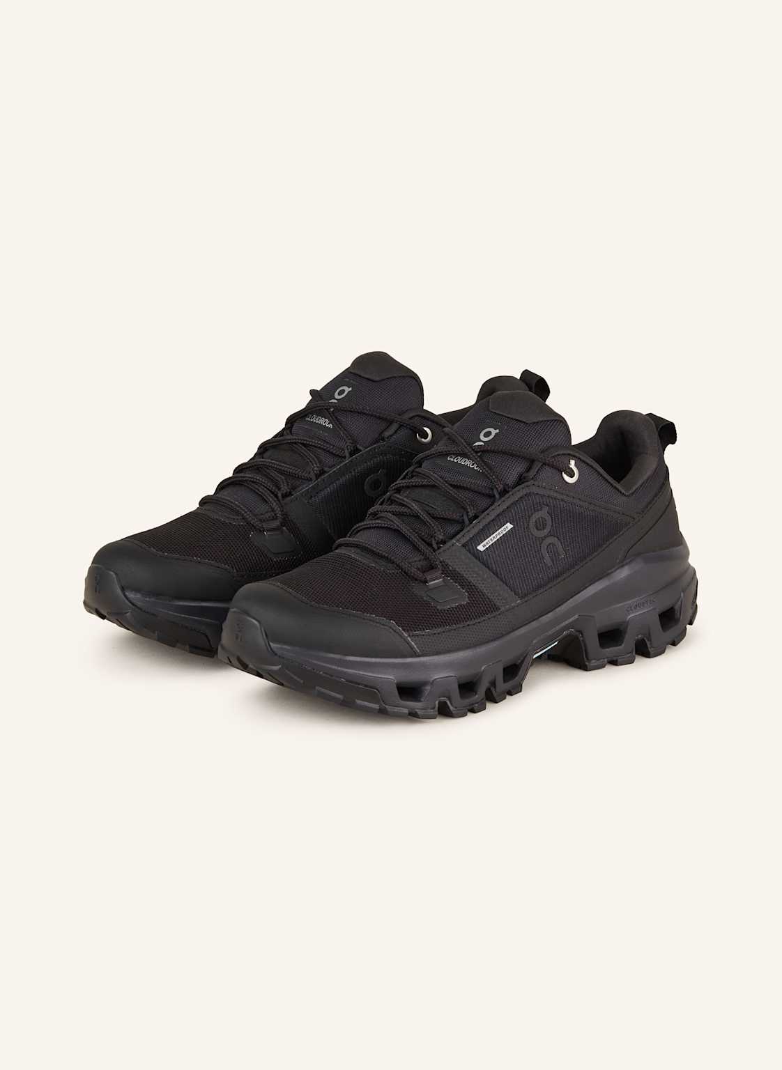 On Wanderschuhe Cloudrock Low Wp schwarz On Wanderschuhe Cloudrock Low Wp schwarz von On