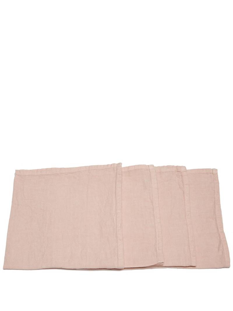 Once Milano linen napkin set of four - Pink von Once Milano