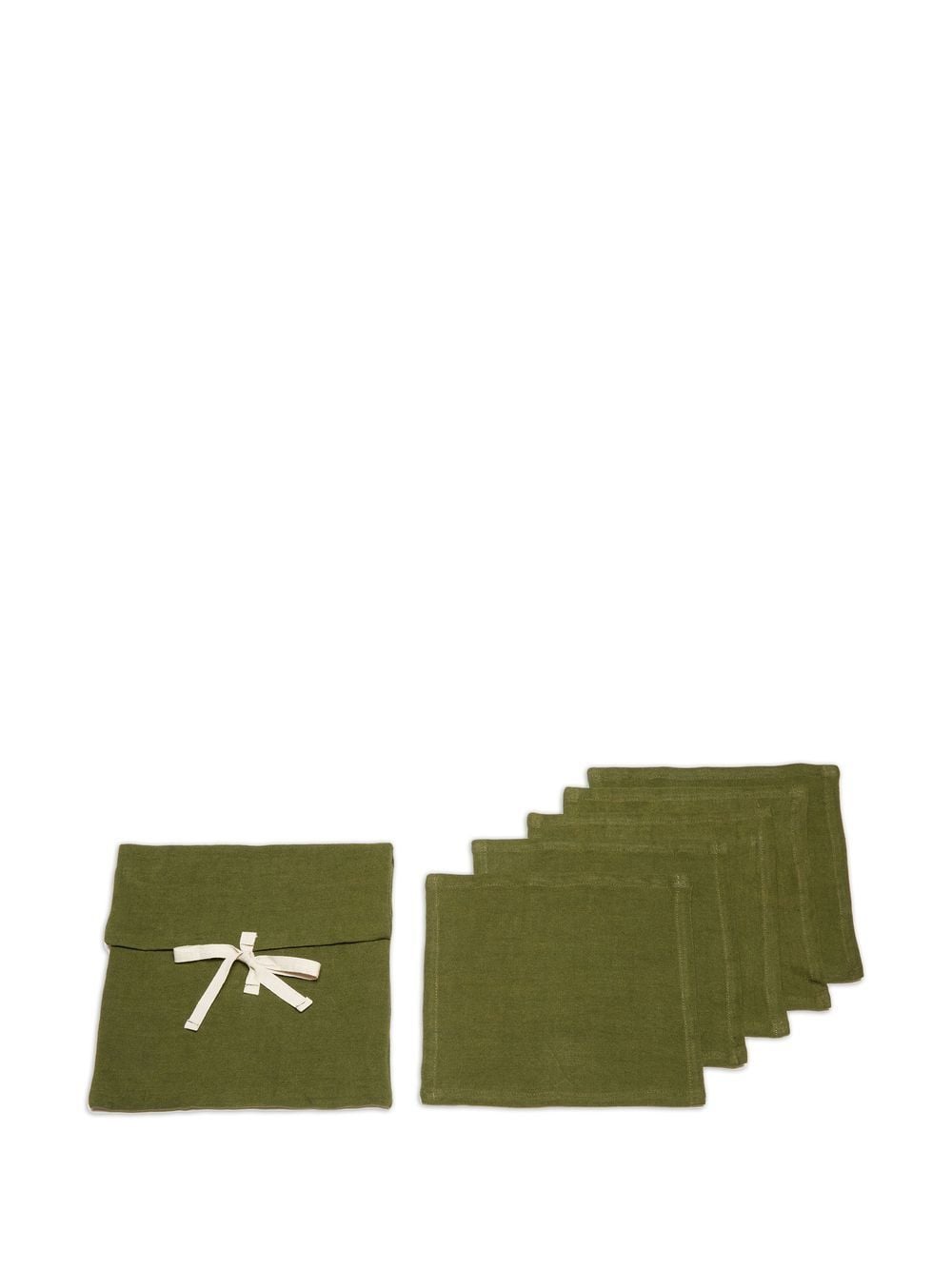 Once Milano set of five cocktail napkins - Green von Once Milano