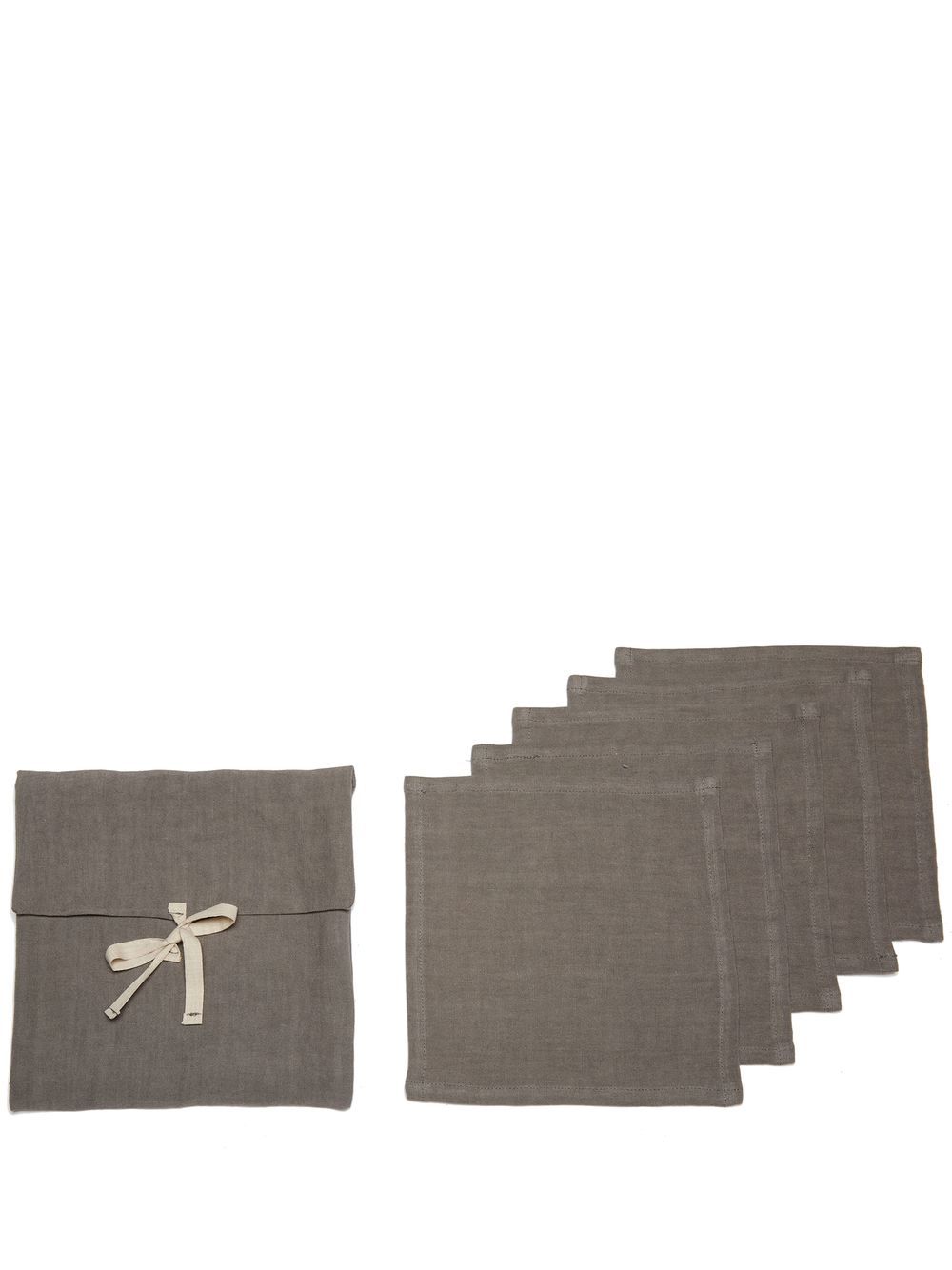 Once Milano set of five cocktail napkins - Grey von Once Milano