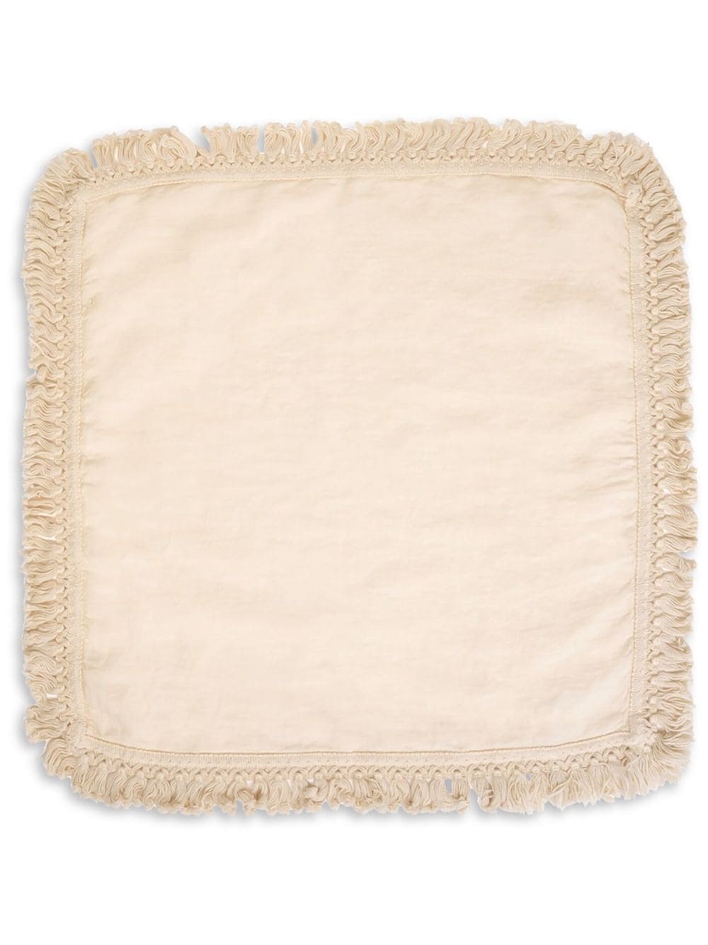 Once Milano set-of-two fringed linen napkins - Neutrals von Once Milano
