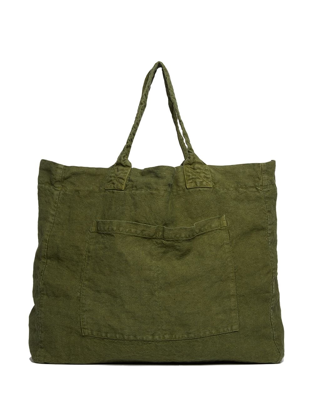 Once Milano weekend linen tote bag - Green von Once Milano