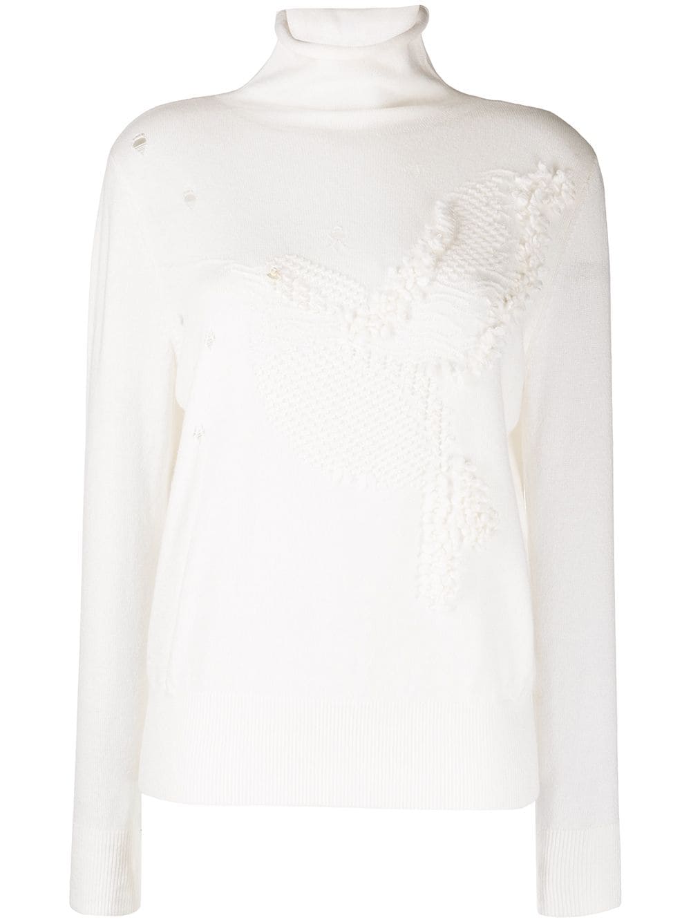 Onefifteen abstract-knit cashmere jumper - White von Onefifteen