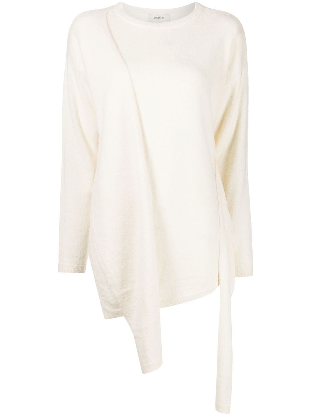 Onefifteen asymmetric-hem knitted top - White von Onefifteen