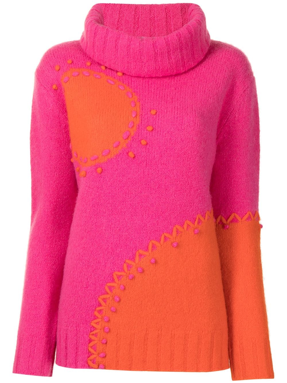 Onefifteen colour-block knitted jumper - Pink von Onefifteen