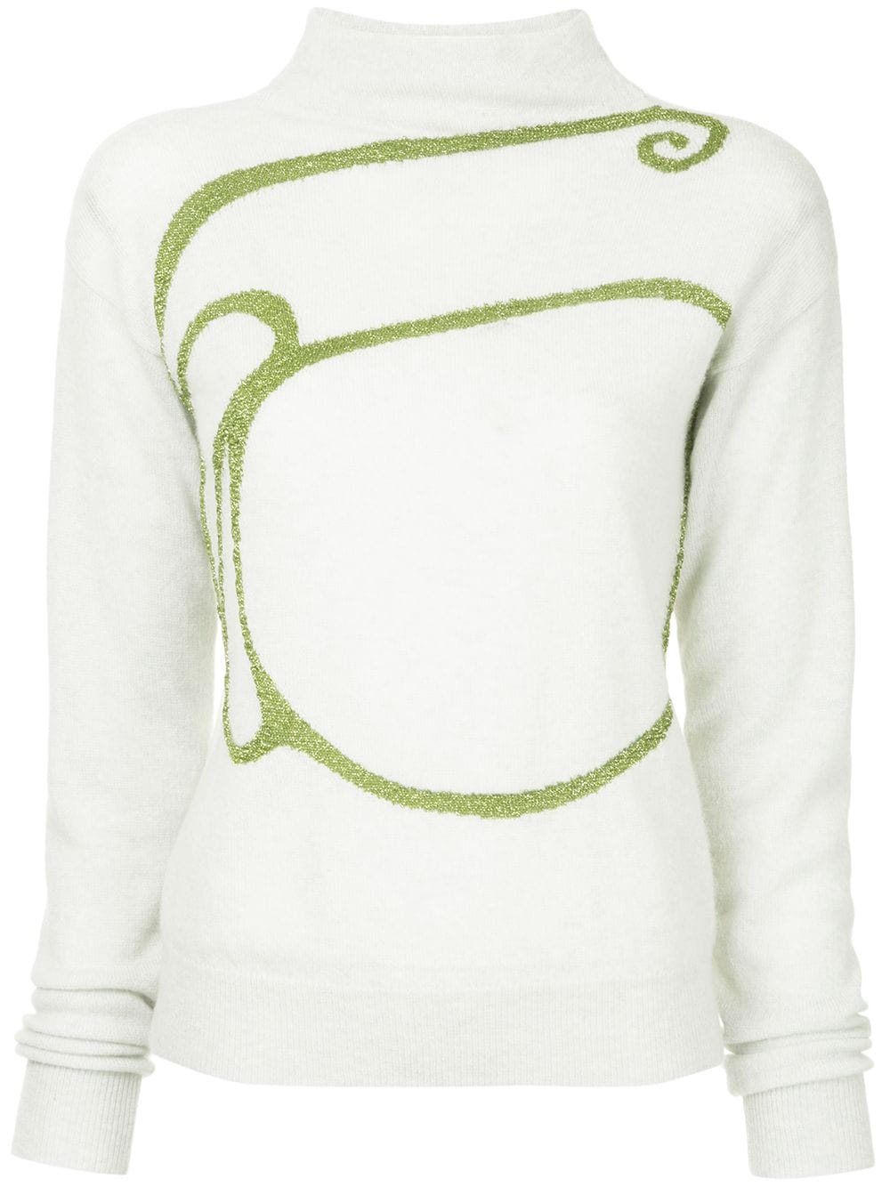 Onefifteen embroidered knit sweater - White von Onefifteen