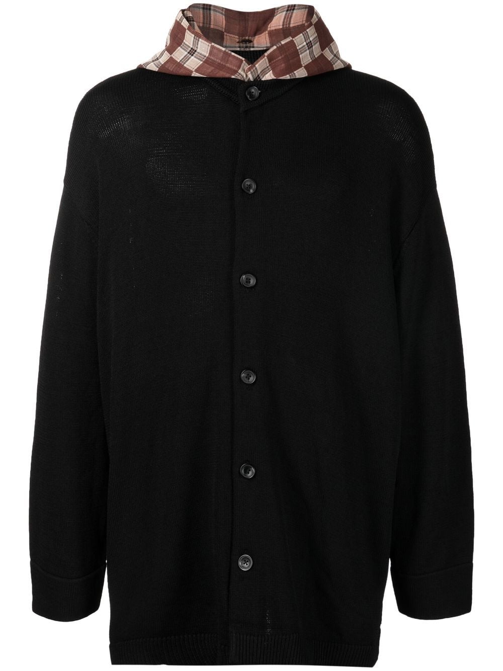 Onefifteen x ANOWHEREMAN check-pattern hoodie - Black von Onefifteen