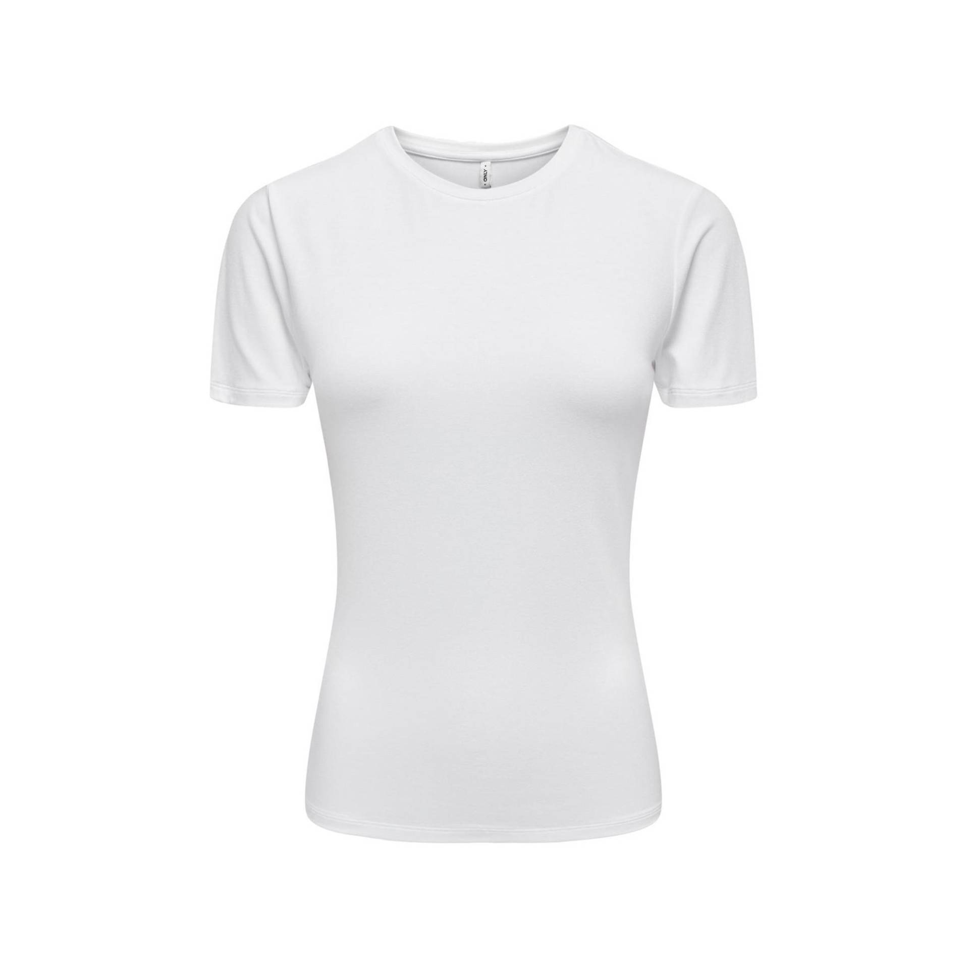 T-shirt, Rundhals Damen Weiss M von Only Lingerie