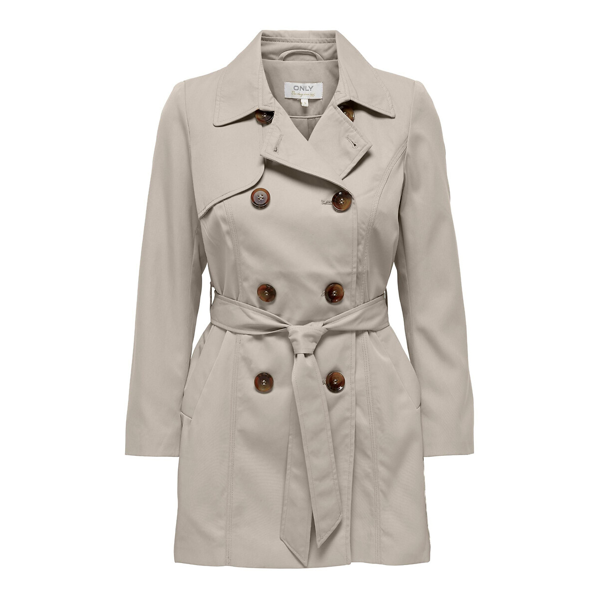 Trenchcoat mit Bindeband, halblange Form von Only Petite