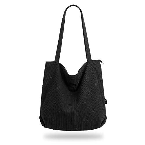 Kordel Tasche Umhängetasche Mit Reißverschluss, Große Shopper Tasche Tragetasche Handtasche Damen Multicolor ONE SIZE von Only-bags.store