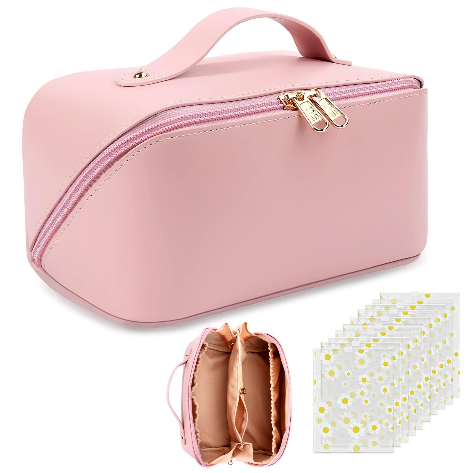 Kosmetiktasche Reisetasche Kulturtasche : Pu Leder Make Up Unisex Pink ONE SIZE von Only-bags.store