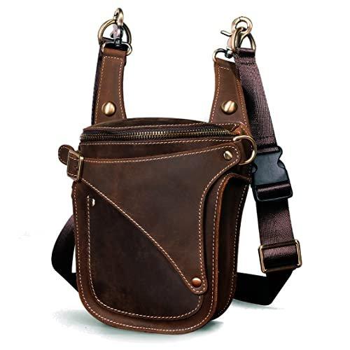 Leder Motorrad Hüfttasche Messenger Damen Braun von Only-bags.store