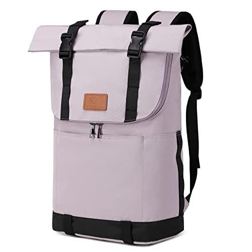 Rolltop Rucksack Laptoprucksack Wasserdichter Tagesrucksack Mit Laptopfach 15,6 Zoll Großer Herren Grau ONE SIZE von Only-bags.store