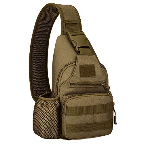 Tactical Chest Bag Militärische Umhängetasche Tactical Chest Sling Pack Crossbody Bag Herren Braun von Only-bags.store