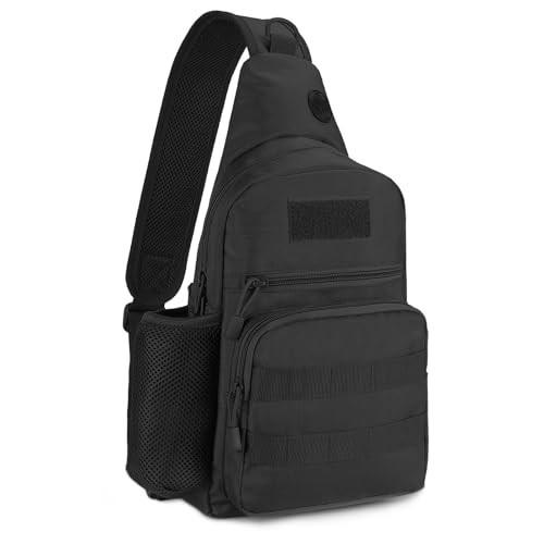 Tactical Chest Bag Militärische Umhängetasche Tactical Chest Sling Pack Crossbody Bag Herren Schwarz von Only-bags.store