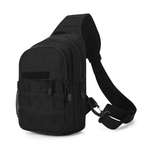 Tactical Chest Bag Militärische Umhängetasche Tactical Chest Sling Pack Crossbody Bag Herren Schwarz von Only-bags.store