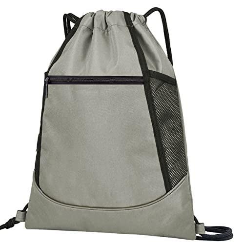 Turnbeutel Wasserdichte Sporttasche Innentasche Außentasche Turnbeutel Verstellbarer Kordelzug-rucksack Tasche Unisex Grau ONE SIZE von Only-bags.store