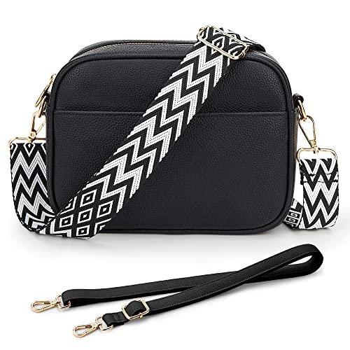 Umhängetasche, Stylisch Veganem Leder Breiter Gurt Crossbody Schultertasch Mit 2 Verstellbaren Herren Multicolor von Only-bags.store