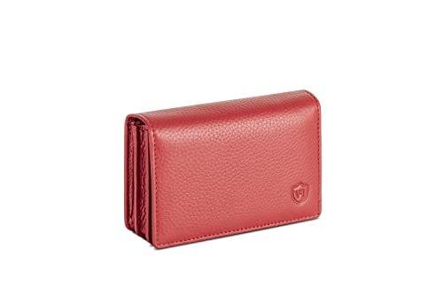 Visitenkartenetui Leder Mit Rfid-schutz - Platz Für 50 Visitenkarten - 6 Fächer - Visitenkarten Damen Rot ONE SIZE von Only-bags.store