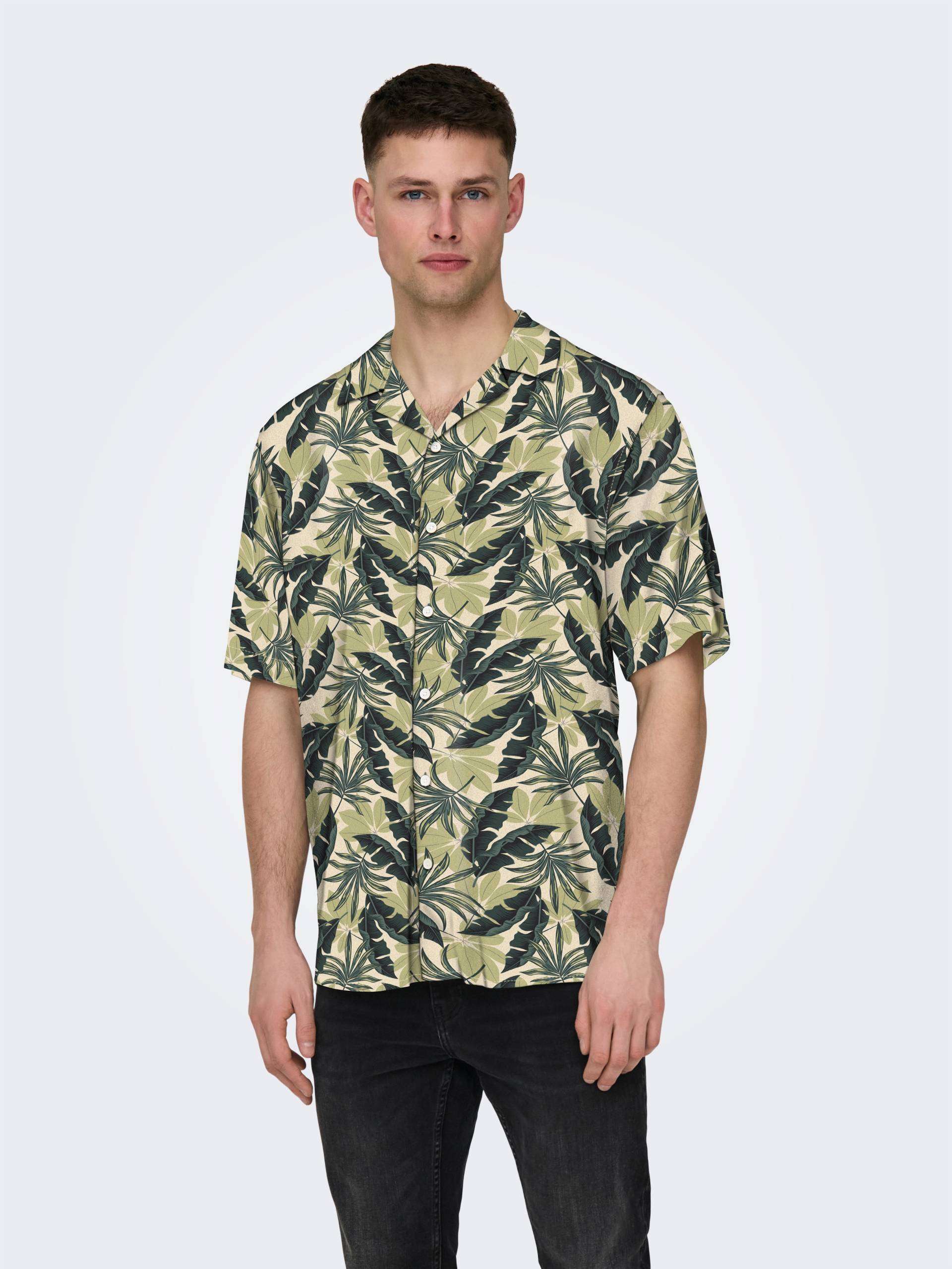 ONLY & SONS Hawaiihemd »ONSWAYNE LIFE AOP SS VISCOSE SHIRT NOOS« von Only & Sons