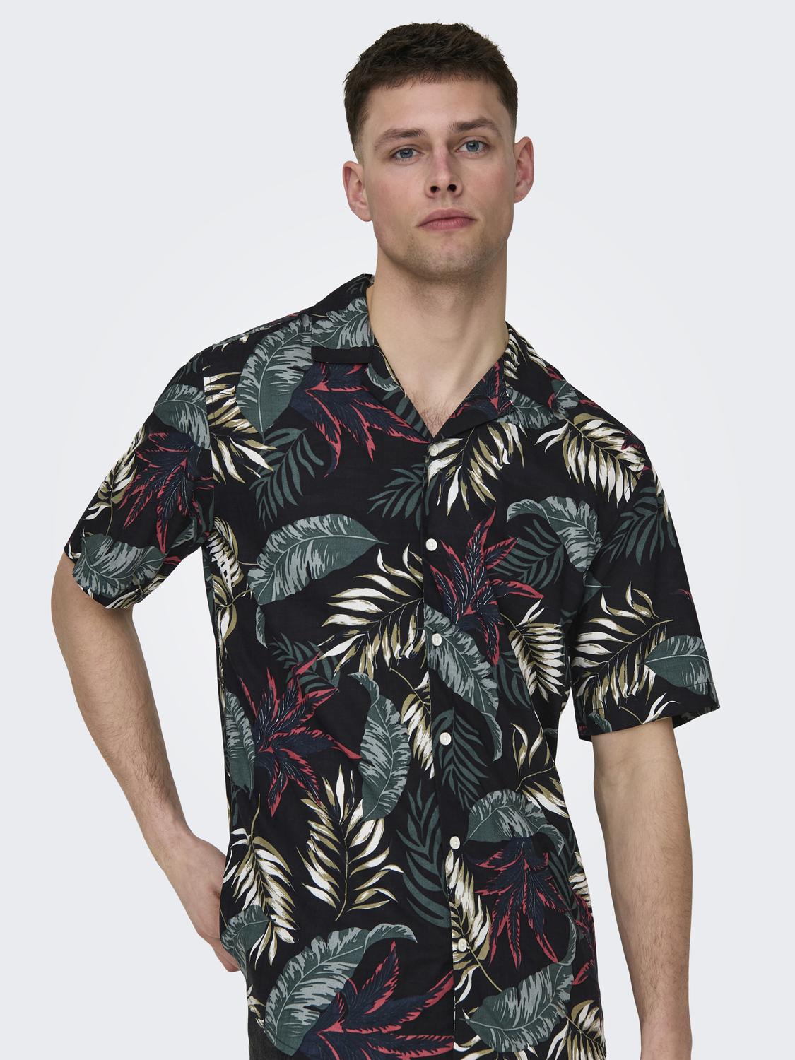 ONLY & SONS Hawaiihemd »ONSWAYNE LIFE AOP SS VISCOSE SHIRT NOOS« von Only & Sons