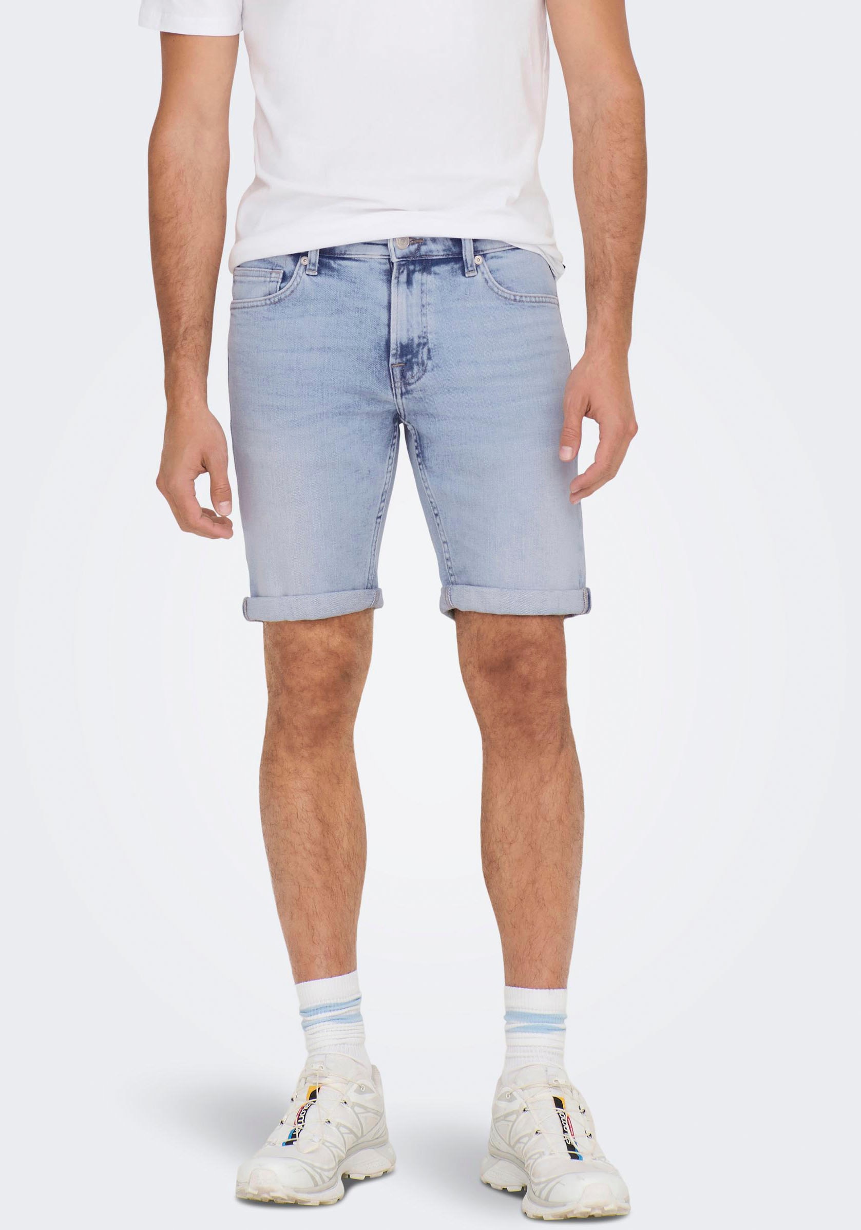 ONLY & SONS Jeansshorts »ONSPLY LIGHT BLUE 5189 SHORTS DNM NOOS« von Only & Sons