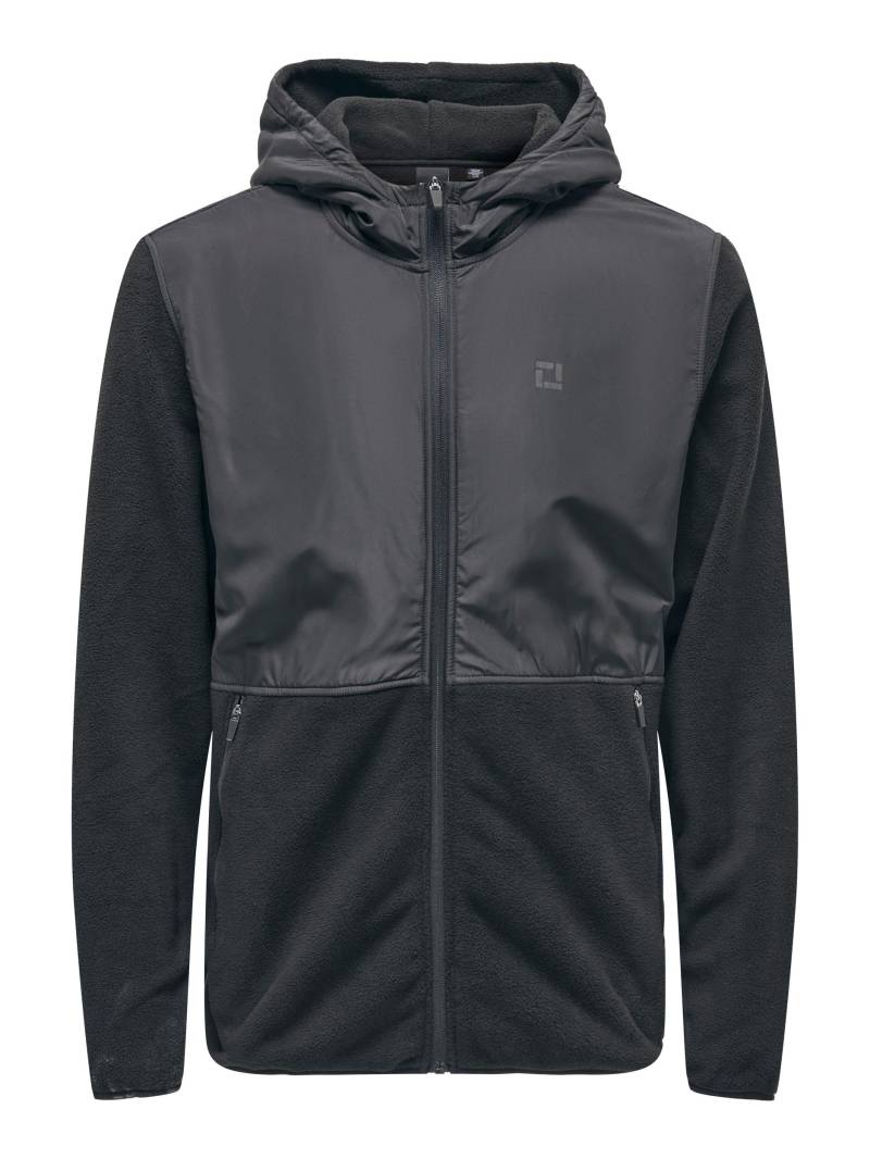 ONLY & SONS Kapuzensweatjacke »ONSNOAH REG FLEECE ZIP HOODIE VD« von Only & Sons