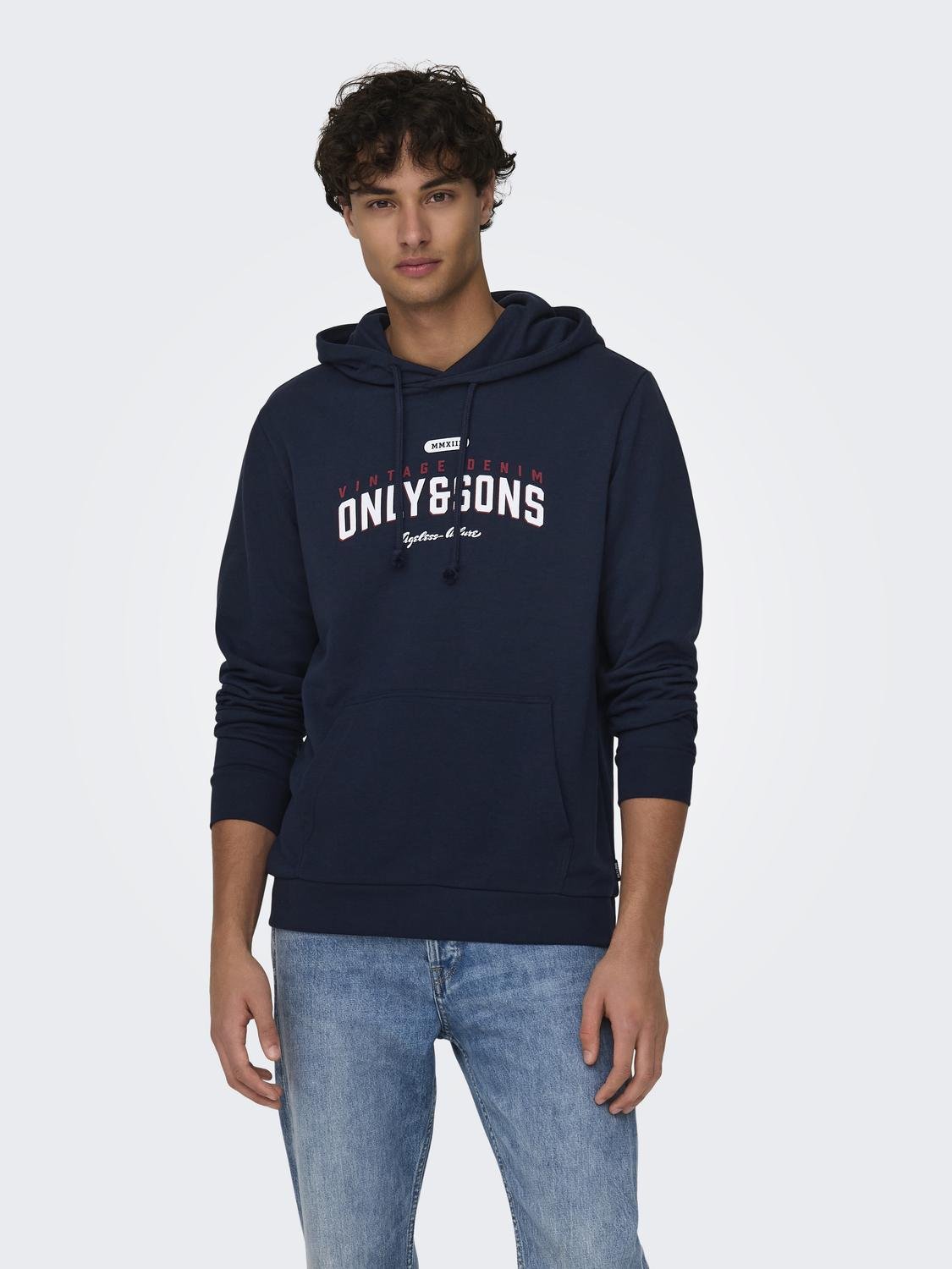 ONLY & SONS Kapuzensweatshirt »ONSLENNY REG VINTAGE PRINT HOOD SWEAT« von Only & Sons