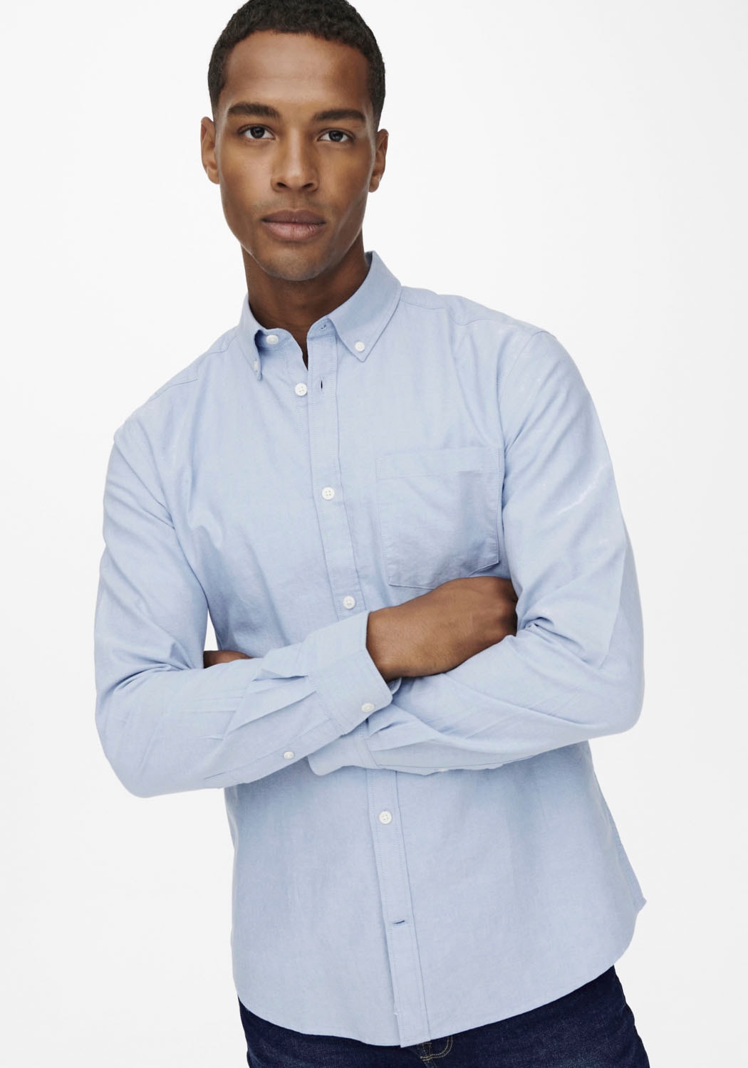 ONLY & SONS Langarmhemd »NEIL LIFE ORGANIC OXFORD SHIRT« von Only & Sons