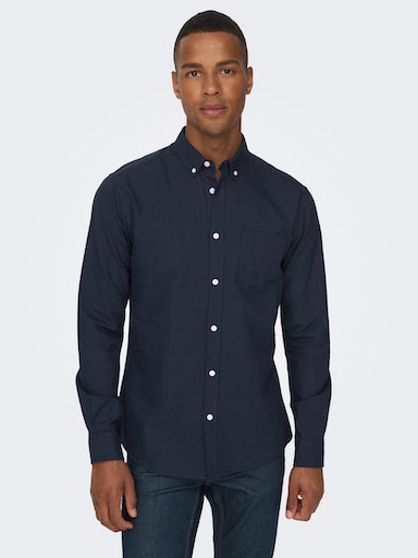 ONLY & SONS Langarmhemd »ONSALVARO SLIM LS OXFORD SHIRT« von Only & Sons