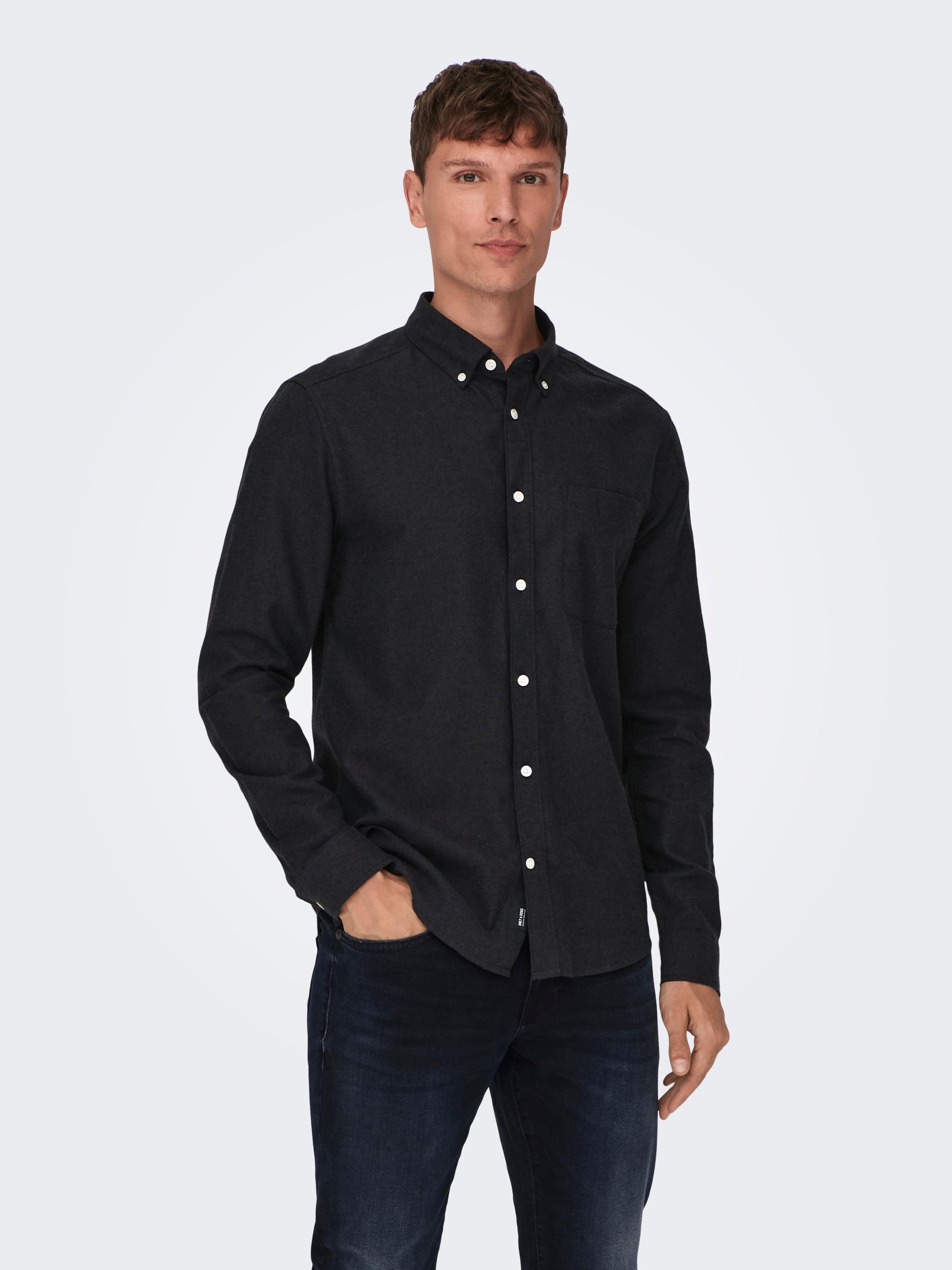 ONLY & SONS Langarmhemd »ONSGUDMUND SLIM 1-PKT SOLID SHIRT NOOS« ONLY & SONS Langarmhemd »ONSGUDMUND SLIM 1-PKT SOLID SHIRT NOOS« von Only & Sons