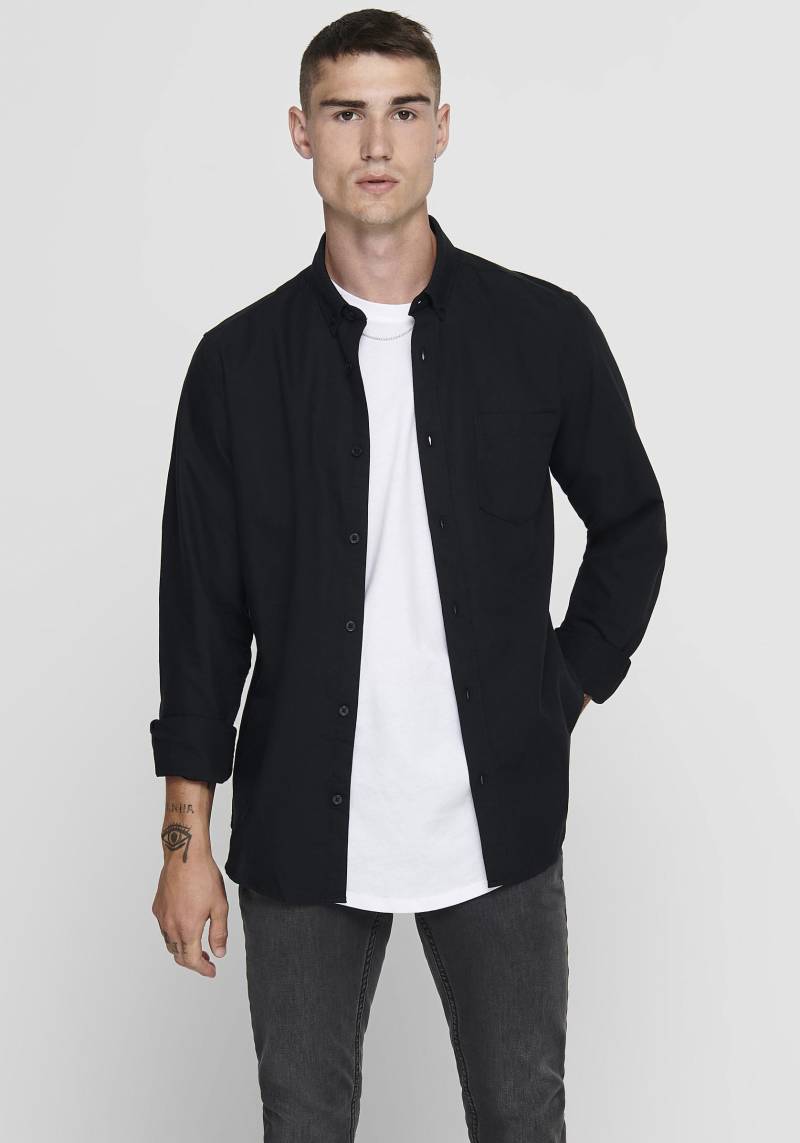 ONLY & SONS Langarmhemd »ONSALVARO SLIM LS OXFORD SHIRT« von Only & Sons