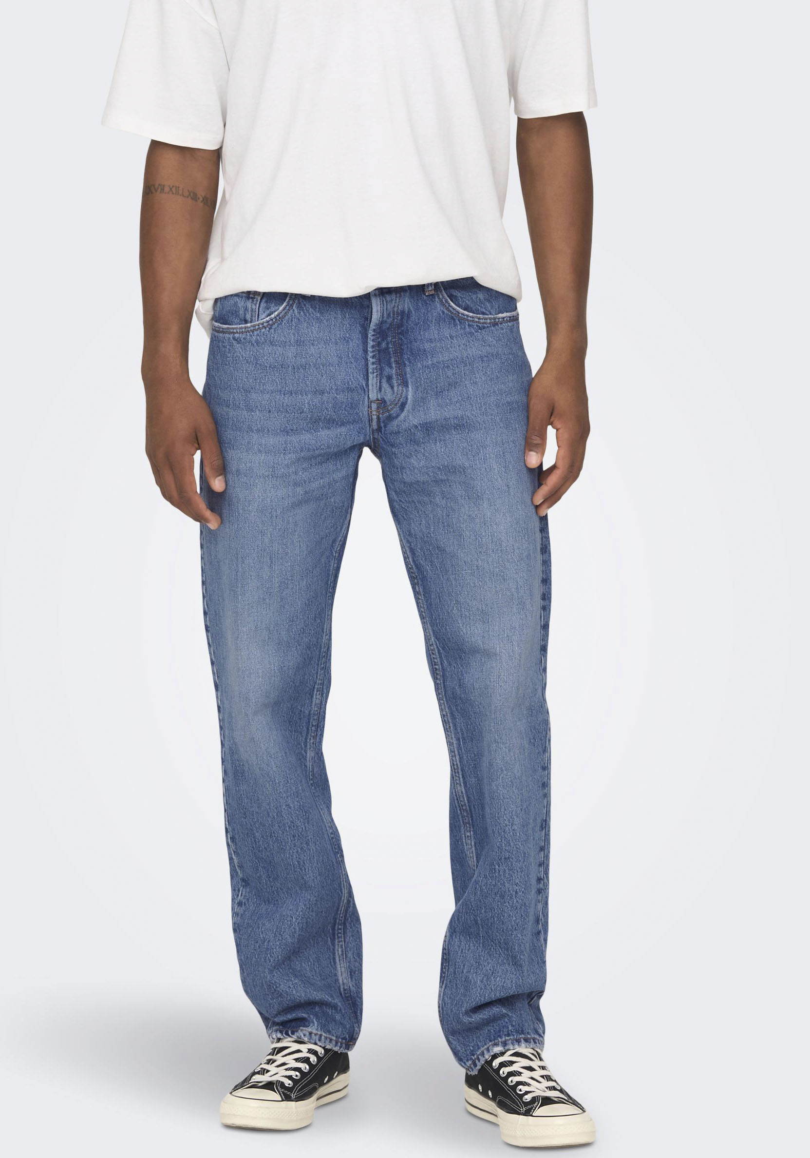 ONLY & SONS Loose-fit-Jeans »ONSEDGE STRAIGHT BROMO 0017 DOT DNM NOOS« von Only & Sons