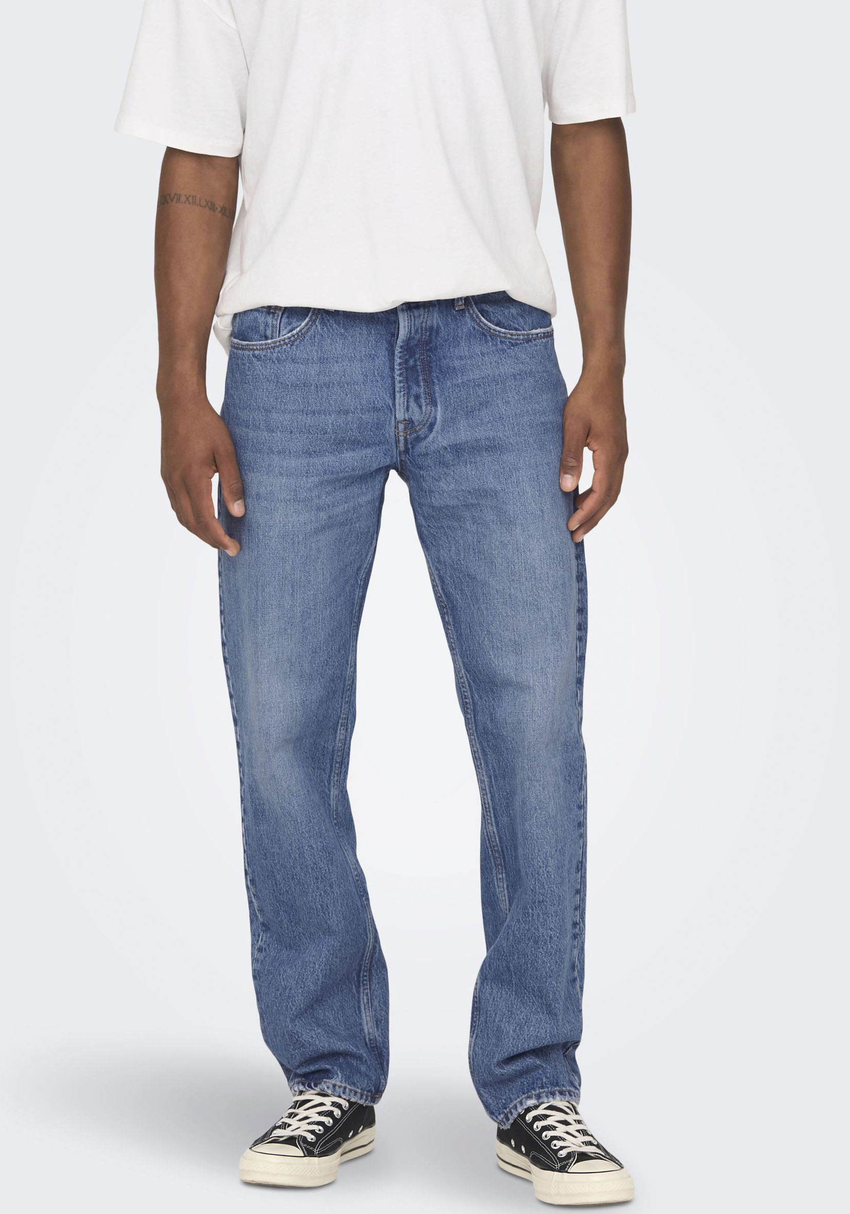 ONLY & SONS Loose-fit-Jeans »ONSEDGE STRAIGHT BROMO 0017 DOT DNM NOOS« von Only & Sons