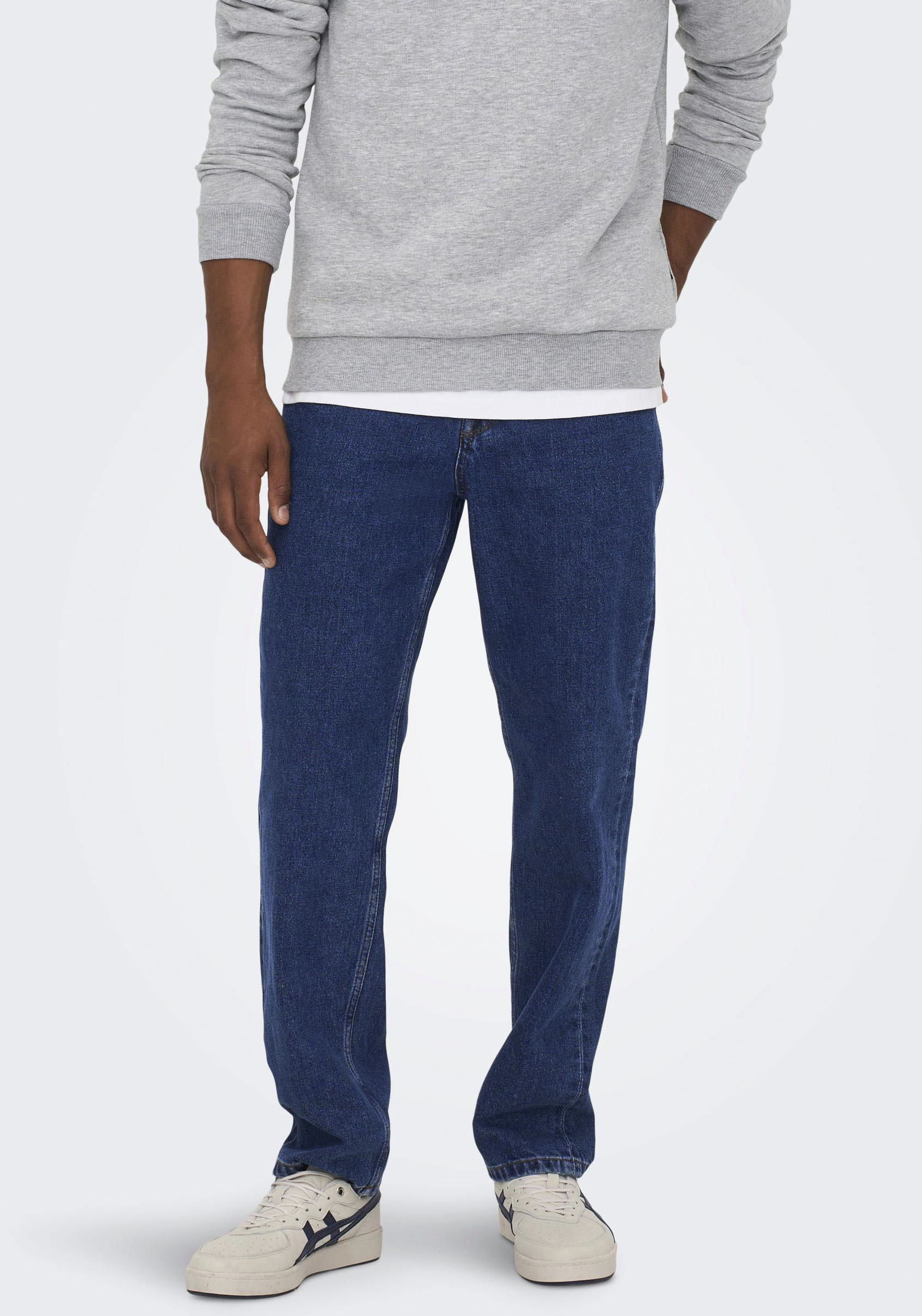 ONLY & SONS Loose-fit-Jeans »ONSEDGE STRAIGHT BROMO 0017 DOT DNM NOOS« von Only & Sons