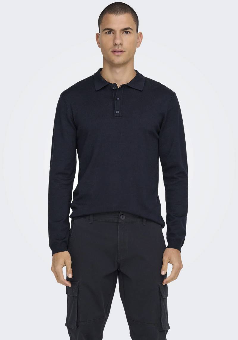 ONLY & SONS Polokragenpullover »ONSWYLER LIFE REG 14 LS POLO KNIT NOOS« von Only & Sons