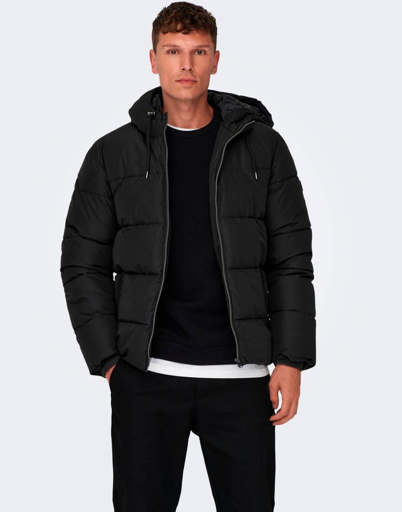 ONLY & SONS Steppjacke »ONSMARLON LIFE HOOD PUFFER JACKET OTW VD«, mit Kapuze von Only & Sons