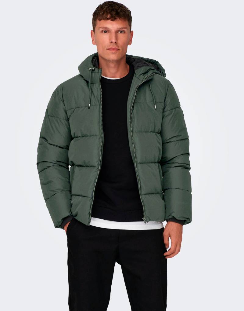 ONLY & SONS Steppjacke »ONSMARLON LIFE HOOD PUFFER JACKET OTW VD«, mit Kapuze von Only & Sons