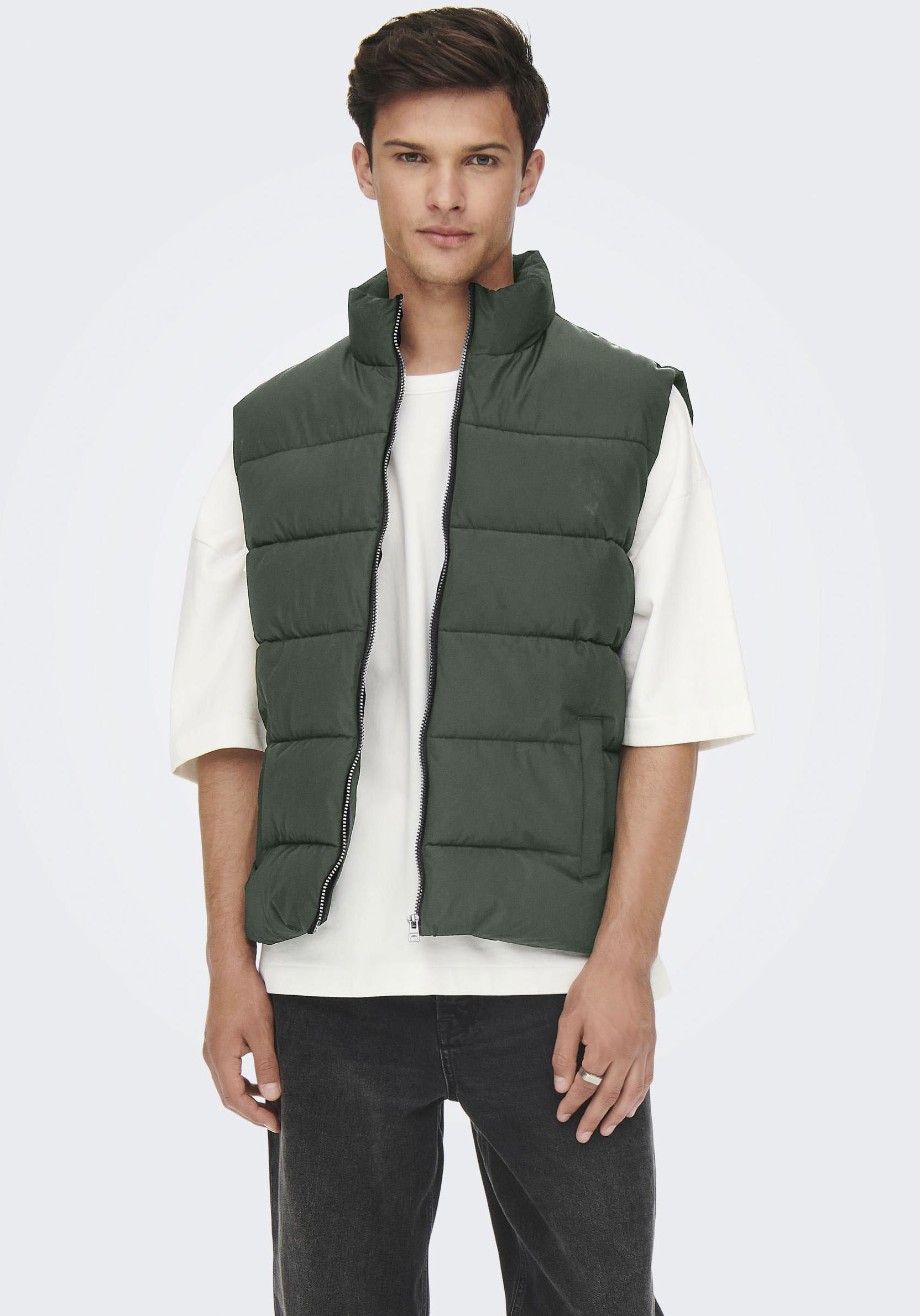 ONLY & SONS Steppweste »ONSMELVIN LIFE PUFFER VEST OTW VD« von Only & Sons