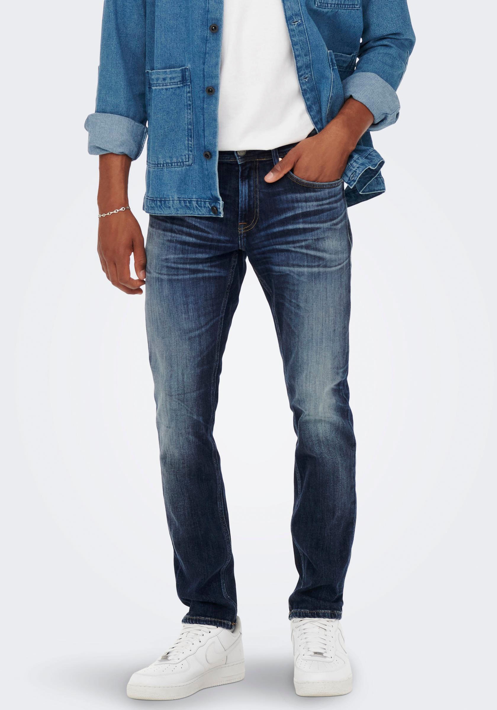 ONLY & SONS Straight-Jeans »ONSWEFT REGULAR WB 0021 TAI DNM NOOS«, im 4-Pocket-Style von Only & Sons