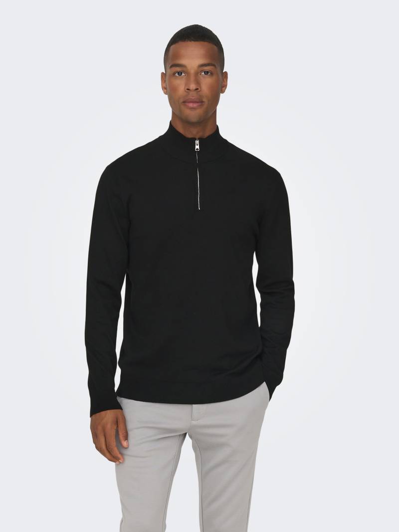 ONLY & SONS Strickpullover »ONSWYLER LIFE REG 14 HALF ZIP KNIT NOOS« von Only & Sons
