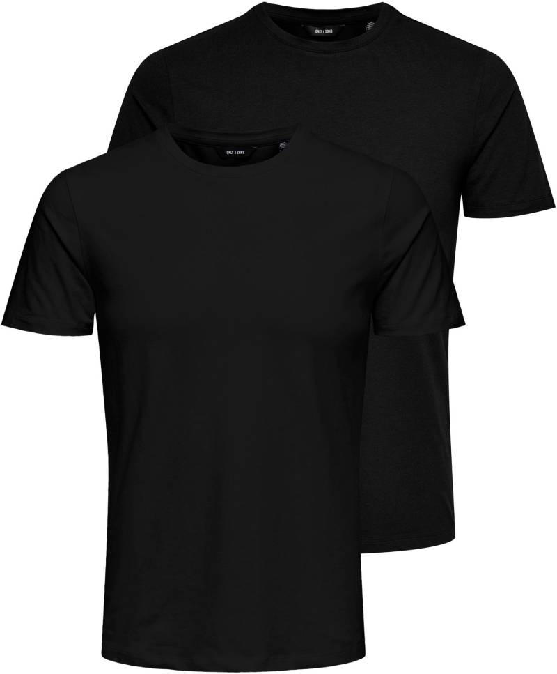 ONLY & SONS T-Shirt »BASIC LIFE SLIM O-NECK 2-PACK«, (Packung, 2 tlg., 2er-Pack) von Only & Sons