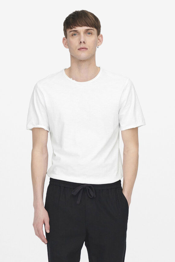 Only & Sons ONSBENNE LONGY T-Shirt | Bright White | Herren  | L von Only & Sons