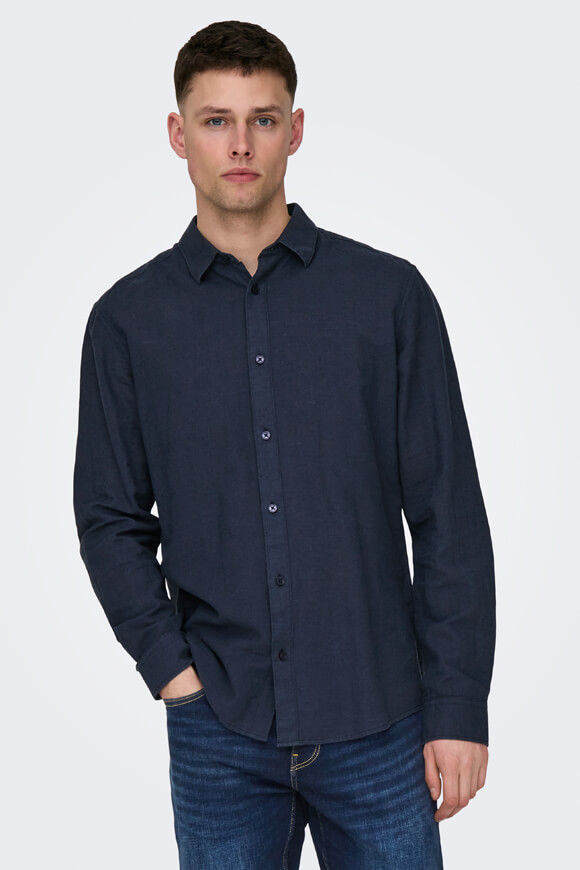 Only & Sons ONSCAIDEN Leinenhemd | Night Sky | Herren | S Only & Sons ONSCAIDEN Leinenhemd | Night Sky | Herren | S von Only & Sons